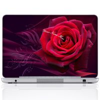 Meffort Inc Personalized Laptop Notebook Notebook Skin Sticker Cover Art Decal, Customize Your Name (15.6 Inch, Red Rose)