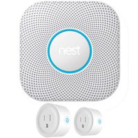 Nest S3000BWES Protect 2nd Generation Smoke/Carbon Monoxide Alarm Battery Bundle with Deco Gear 2 Pack WiFi Smart Plug