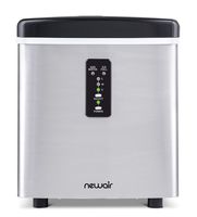 NewAir Portable Ice Maker 28 lb. Daily, Countertop Compact Design, 3 Size Bullet Shaped Ice, AI-100SS, Stainless Steel