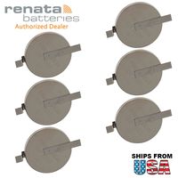 6X Renata CR2032-MFR-SM 3V Lithium Coin Battery HORZ SMT 2-PIN for PC CMOS Toshiba Satellite CMOS RTC BIOS Battery A60, A100, A200, A210, A215, A300, A300D, A305, A305D, A355, A355D, A665, A665D