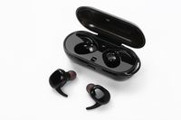KIOVA Wireless Bluetooth V5.0 Earbuds,Noise Cancelling Stereo,Dual Mini Earphones with Mic. Waterproof Sweat-Proof Sports Headphone,40 Hours Play & Talk time Charging Case, iPhone & Android Phone