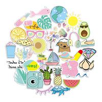 Emma's Vsco Stickers for Hydro Flask,Visco Girls Stuff,Cute Waterproof Trendy Stickers for Teens, Beach Style, Water Bottle, Mac Laptop,Phone, Scrunchie,Travel Durable Vinyl Decal for Kids, Women.