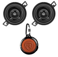 Pair Memphis Audio PRX3 3.5" 30 Watt 2-Way Car Speakers+Bluetooth Speaker
