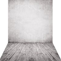 KonPon 5x10ft Photography Backdrop Concrete Wall Light Blue Wood Floor Backdrop for Studio Photo Props Newborns Photography PhototShooting Background KP-001