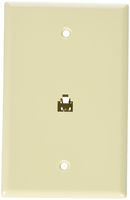 Morris 87010 Midsize Single RJ11 4 Conductor Phone Jack Wall Plate, Ivory
