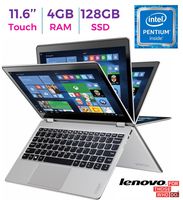 2017 Lenovo Yoga 710 11.6?? 2-in-1 IPS Touchscreen (1920 x 1080) Laptop PC, Intel Pentium Dual Core Processor, 4GB RAM, 128GB SSD, HD Graphics 615, Bluetooth, WIFI, HDMI, Windows 10, Silver