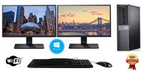 Dell Optiplex 980 Refurbished Desktop PC with Two New 22 inch Monitor - Intel Core i5-650 3.2GHz 16GB 250GB DVD Windows 10 ~ Keyboard & Mouse ~ WiFi Adapter (Certified Refurbished)