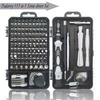 Padarsey Precision Screwdriver Set 115 in 1 Repair Tools Kit with Magnetic Driver Kit,Electronics Precision Screwdriver Set with Portable Bag for Repair Computer, Cell Phone, PC, iPhone,Lap Black