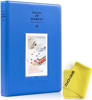 BRENDAZ 64 Pockets Mini Photo Album for Fujifilm Instax Mini 7s 8 8+ 9 25 26 50s 70 90 Instant Camera (Cobalt Blue)