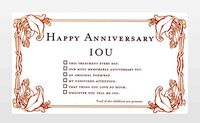 Anniversary IOU card