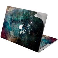 Cavka Vinyl Decal Skins for Apple MacBook Pro 13" 2019 15" 16" 2018 2016 Retina 2017 Mac Air 11 Mac 12 Beauty Texture Sticker Paint Galaxy Abstract Print Design Black Laptop Cover Protective Green