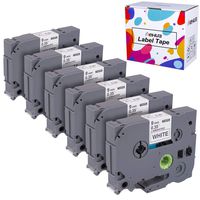 Hehua Compatible 9mm 0.35 Inch P Touch TZe TZ Tape Replace for Brother TZe-221 TZe221 TZ221 TZ-221 for PTD210 PTD200 PTH110 PTD400 PTD600 PT1290 Label Maker (Black on White, 3/8 in x 26.2ft)