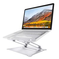 Laptop Notebook Stand, Laptop Riser Portable Fully Ergonomic Mount Ultrabook Notebook Light Weight Aluminum Up to 17" (Silver 1)