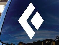 Black Diamond Climbing Logo - Vinyl 4" tall (Color: WHITE) decal laptop tablet skateboard car windows stickers