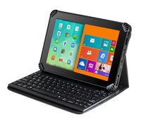 Navitech Folding Leather Folio Case Cover & Stand with Removable Keyboard Compatible with The AT&T Trek HD 4G Tablet