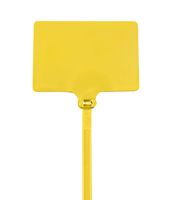 Aviditi Identification Cable Tie, 9" L x 1/4" W, 120 lb Tensile Strength, Yellow, Case of 100 (CTID86)