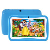 Kids Tablet, 7" Display, Android 7.1 Edition Tablet with 1G+8G, Kids Software iWawa Pre-Installed (Blue Kid-Proof Case)