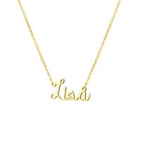 Personalized Name Necklace 18K Gold Plated New Mom Bridesmaid Gift Jewelry for Lisa