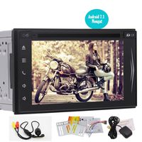 Free Backup Camera!! Latest Android 7.1 Double Din Octa Core Car Stereo 6.2" in Dash Car DVD CD Player GPS Navigation Bluetooth WiFi Auto Radio FM/AM Receiver Support Subwoofer Video Out