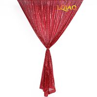 LQIAO Red Sequin Curtain Panel Backdrop-W50xH63in Shimmer Sequin Fabric Photography Luxury Curtains for Bedroom Window Curtains Living Room Elegant Drapes One PC, Hook 50x63in(125x170cm))