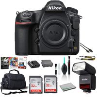Nikon D850 FX-Format Digital SLR Camera (Body Only) 45.7MP - Bundle with Godox TT350N Mini Thinklite TTL Flash for Nikon Cameras + Editing Software + More