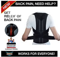 ZSZBACE Posture Corrector Clavicle and Shoulder Support Belt Back Brace, Full Back Pain Relief, Fully Adjustable for Men and Women (XL)