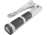 Rosewill RHSP-13009 180 Degree 6 Outlet Rotating Power Strip with Grounded LED Indicator