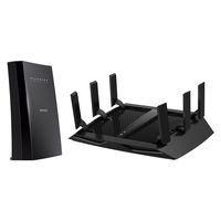 NETGEAR Nighthawk X6S Tri-Band WiFi Mesh Extender (EX8000) with NETGEAR Nighthawk X6S AC4000 Tri-band Gigabit WiFi Router (R8000P)