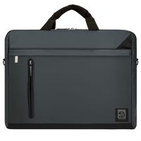 Adler 15.6 Inch Briefcase, 2 in 1 Laptop Messenger Shoulder Bag (Charcoal) for 14 inch 14.1 inch 15 inch 15.4 inch 15.6 inch Chromebook Macbook Ultrabook Notebook
