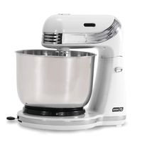 Dash Stand Mixer (Electric Mixer for Everyday Use): 6 Speed Stand Mixer with 3 qt Stainless Steel Mixing Bowl, Dough Hooks & Mixer Beaters for Dressings, Frosting, Meringues & More - White