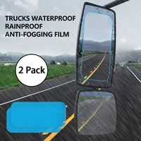 Emoly 2 PCS Car Rearview Mirror Anti Fog Film, HD Clear Rainproof Film Anti Glare Anti Fog Waterproof Film for Car Mirrors & Side Windows, Safe Driving