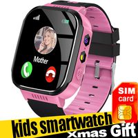 Smart Watch for Kids with SIM Card, Best Gifts for 4-12 Year Old Boys Girls, Kids Smart Watch GPS Tracker Watch with SOS Call Touch Screen Game Alarm for Kids Boys Girls (Pink)