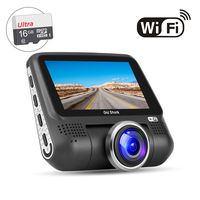 OldShark G15 Dash Cam with WiFi (Free 16GB SD Card),1080P Full HD in Car DVR 220 Degree Wide Angle 3" LCD Dashboard Camera,Sony Sensor Car Driving Video Recorder with G-Sensor, Night Vision,WDR