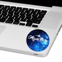 Aquarius Zodiac Sign Laptop Trackpad Sticker 3" Tall x 3" Wide