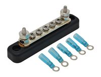 5 Terminal 100 Amp Bus Bar Kit - Heat Shrink Ring Terminals Included
