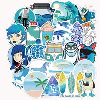 Ratgoo 100Pcs Blue Cute Trendy Waterproof Vinyl Graffiti Stickers Pack For Motorcycle Car Luggage Phone Guitar Macbook Water Bottle Hydro Flasks Bike Laptop Motocross Decals For Girls Kids Teens Boys.