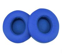 Justfitgear Replacement Protein Leather Ear Pads for Dr. Dre Beats Solo 2.0 3.0 Wireless Headphone Headset Earphone (Blue)