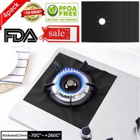 Gas Stove Burner Covers Reusable Gas Stovetop Protectors Non-stick Cuttable Protectors for Gas Range Stove with Adjustable Size to Keep Your Stove Safe and Clean
