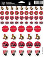 WinCraft NHL Ottawa Senators Vinyl Sticker Sheet, 8.5" x 11"
