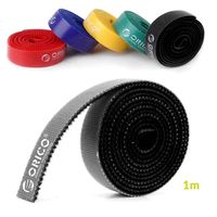 Cable Ties, ORICO 5 Roll Reusable Cable Straps, Hook & Loop Nylon Wire Cord Straps Organizer-Each 0.6 Inches Width, 3.3 Ft Long, and 16.5 FT Long Totally (Blue, Red, Green, Yellow，Black)