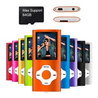 Mymahdi MP3/MP4 Portable Player,1.8 Inch LCD Screen,Max Support 64GB,Orange