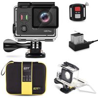 GJT GP1000 WIFI Sports Action Camera 4K 14MP Ultra HD EIS 30M Waterproof Remote Camcorder DV With Panasonic Sensor 170° Wide-Angle Lens, 2 Batteries, Portable Carrying Bag and Mounting Accessories Kit