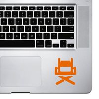 StickAny Palm Series Directors Chair Sticker for MacBook Pro, Chromebook, and Laptops (Orange)