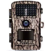 Foxelli Trail Camera - 14MP 1080P Full HD Wildlife Scouting Hunting Camera with Motion Activated Night Vision, 120° Wide Angle Lens, 42 IR LEDs and 2.4" LCD Screen, IP66 Waterproof Game Camera