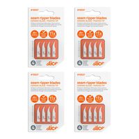 Slice 10537-CS Safety Blade for Seam Ripper, Never Rusts, Finger-Friendly Blade Lasts up to 11x Longer Than Steel, Pointed Tip, Fits in Seam Rippers and Craft Handles, 24 Pack