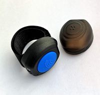 NEXTAV U2-Z Wireless Bluetooth Zello Button for ZelloWork Walkie Talkie App for iPhone iPad iPod with Fastener Strap (Blue+Cover)