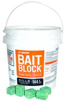 JT Eaton 709-PN Bait Block Rodenticide Anticoagulant Bait, Peanut Butter Flavor, for Mice and Rats (9 lb Pail of 144)