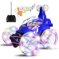 UTTORA Remote Control Car, Invincible Tornado Twister Remote Control Truck,360 Degree Spinning and Flips with Color Flash and Music RC Car for Kids