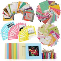 Hurricanes 8 in 1 Bundle Kit Accessories for Fujifilm Instax Square SQ6/SQ10 Camera Share SP-3 Printer Films- Pack of Sticker Boarder+Lace Bags+Wall Hanging Frame+Wooden Clips