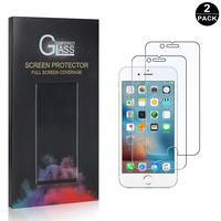 UNEXTATI Screen Protector for Apple iPhone 7 Plus/iPhone 8 Plus [2-Pack], Clear Tempered Glass Screen Protector, Bubble Free, Anti Scratch Case Friendly
